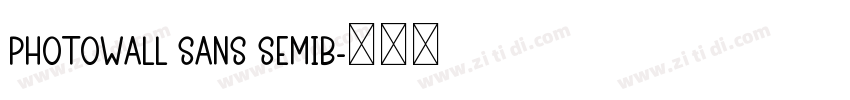 PhotoWall Sans Semib字体转换